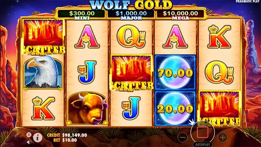 Wolf Gold Scater Symbols Free Spins